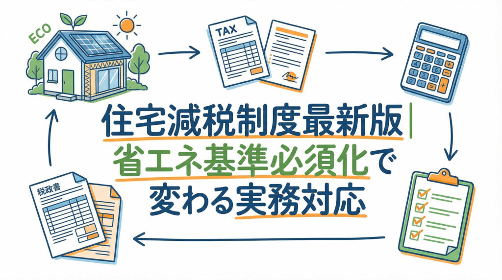 住宅減税制度最新版｜省エネ基準必須化で変わる実務対応